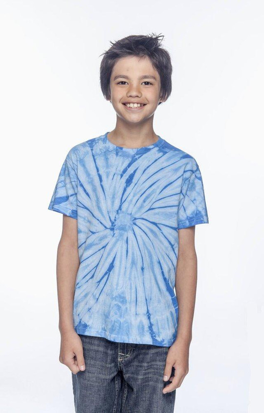 Tie-Dye CD101Y - Camiseta Spider Tie-Dyed juvenil de 5,4 oz. y 100% algodón