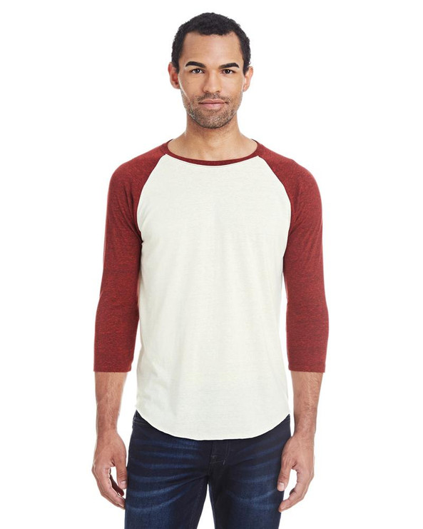 Threadfast 302G - Unisex Triblend 3/4-Sleeve Raglan