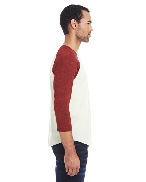 Threadfast 302G - Unisex Triblend 3/4-Sleeve Raglan