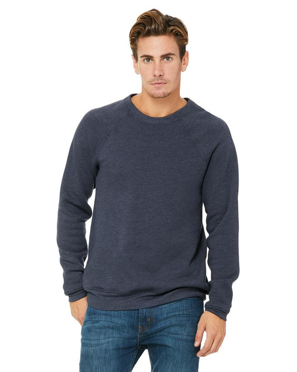 Bella+Canvas 3901 - Sudadera unisex de forro polar con cuello redondo