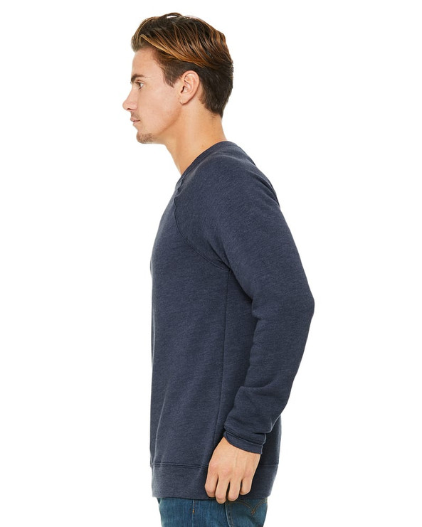 Bella+Canvas 3901 - Sudadera unisex de forro polar con cuello redondo