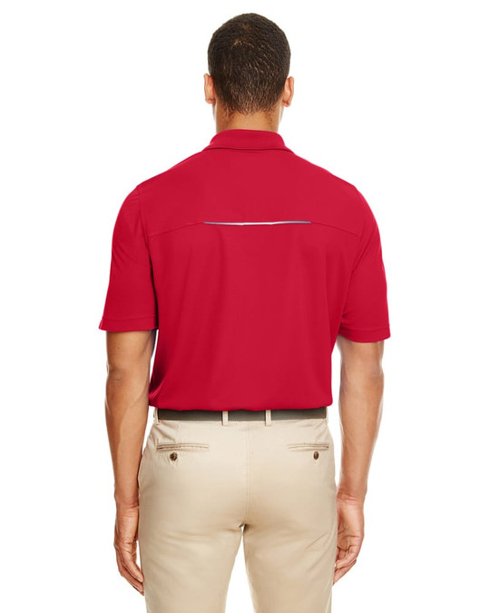 Core 365 88181R - Polo Piqué Performance Radiant pour Hommes avec Passepoil Réfléchissant
