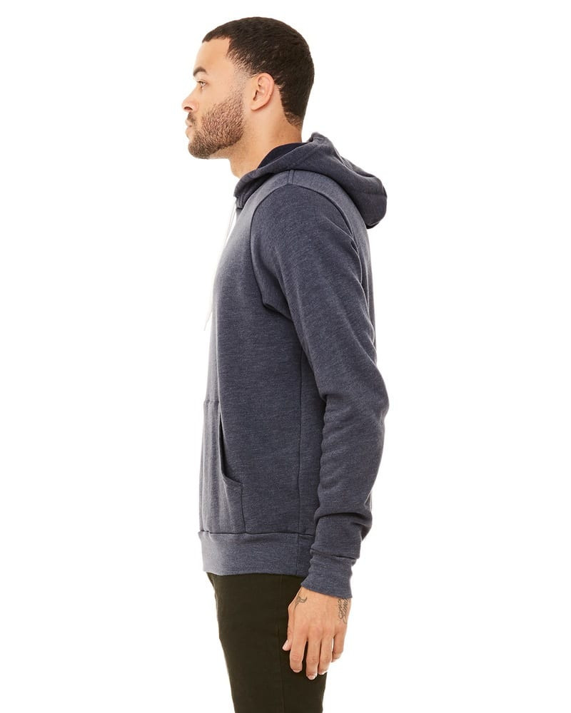 Bella+Canvas 3719 - Sudadera con capucha de forro polar de poliéster y algodón