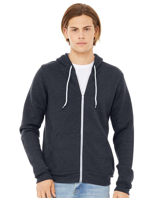 Bella+Canvas 3739 - Unisex Full-Zip Hooded Sweatshirt