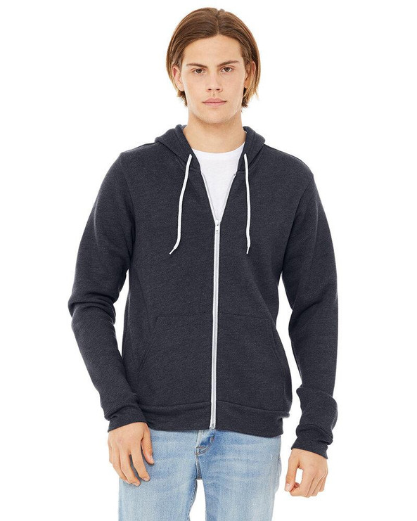 Bella+Canvas 3739 - Buzo unisex con cierre y capucha