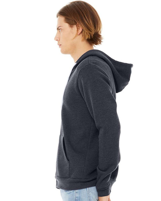 Bella+Canvas 3739 - Unisex Full-Zip Hooded Sweatshirt