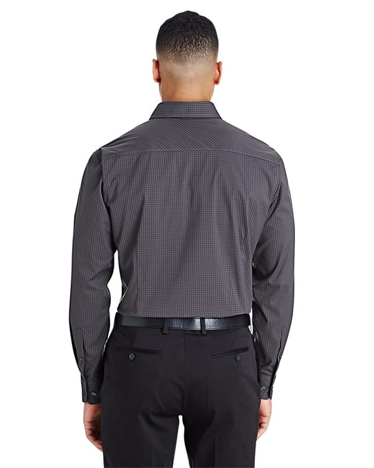 Devon & Jones DG535 - Men's CrownLux Performance Tonal Mini Check Shirt