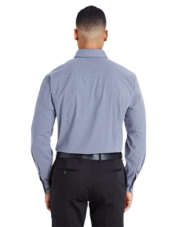 Devon & Jones DG535 - Men's CrownLux Performance Tonal Mini Check Shirt