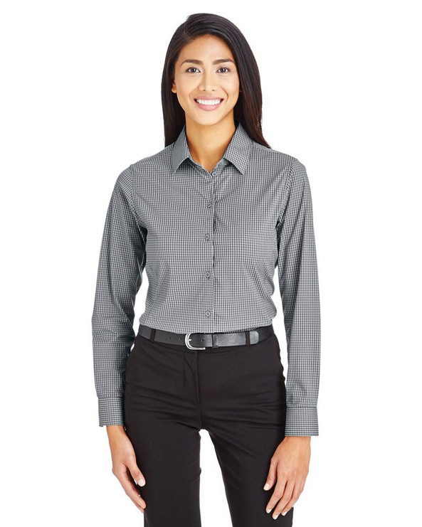Devon & Jones DG535W - Ladies CrownLux Performance Tonal Mini Check Shirt