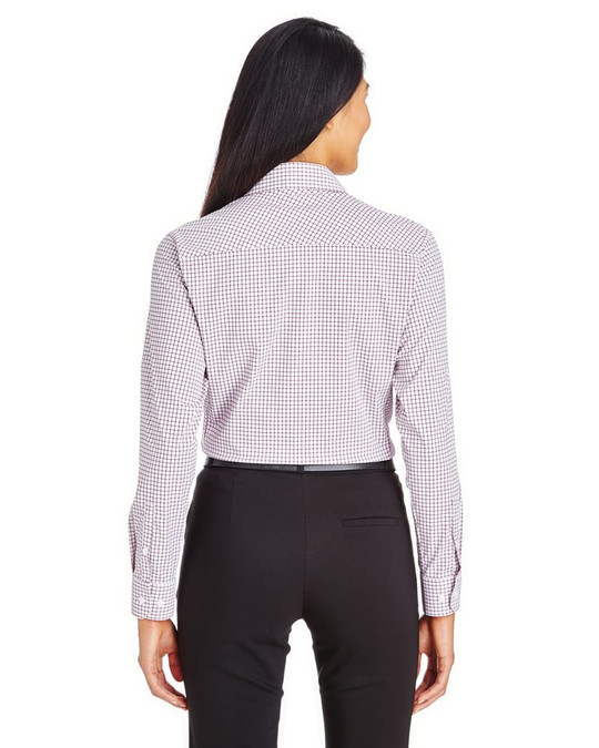 Devon & Jones DG540W - Chemisier à micro-carreaux Ladies CrownLux Performance