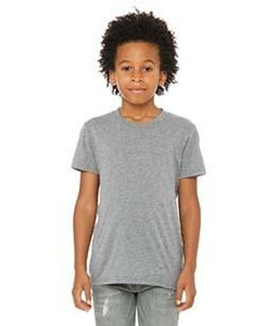 Bella+Canvas 3413Y - T-shirt à manches courtes Triblend pour jeunes