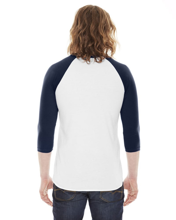 American Apparel BB453W - Unisex Poly-Cotton 3/4-Sleeve Raglan T-Shirt