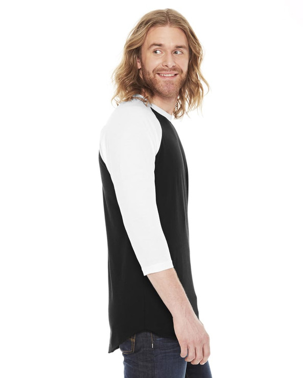 American Apparel BB453W - Unisex Poly-Cotton 3/4-Sleeve Raglan T-Shirt