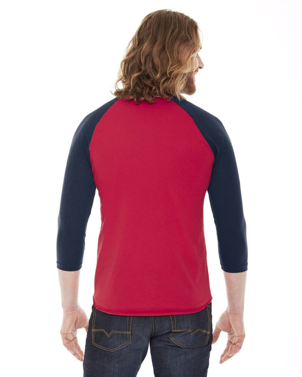 American Apparel BB453W - Unisex Poly-Cotton 3/4-Sleeve Raglan T-Shirt