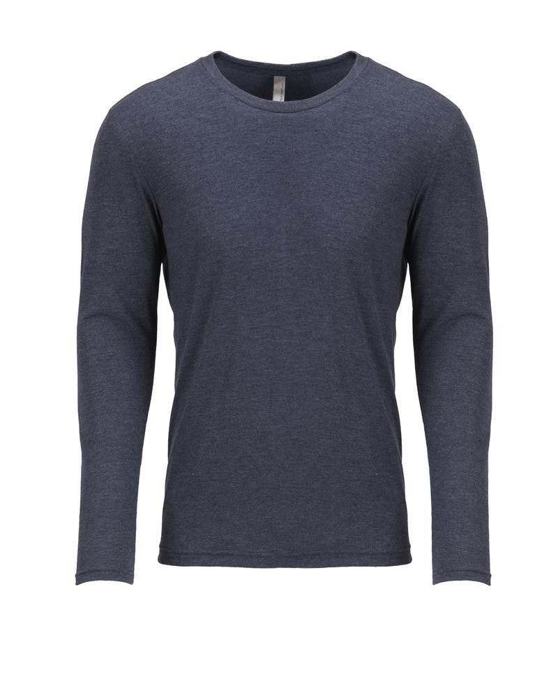 Next Level 6071 - Camiseta de Hombre Triblend de Manga Larga Crew