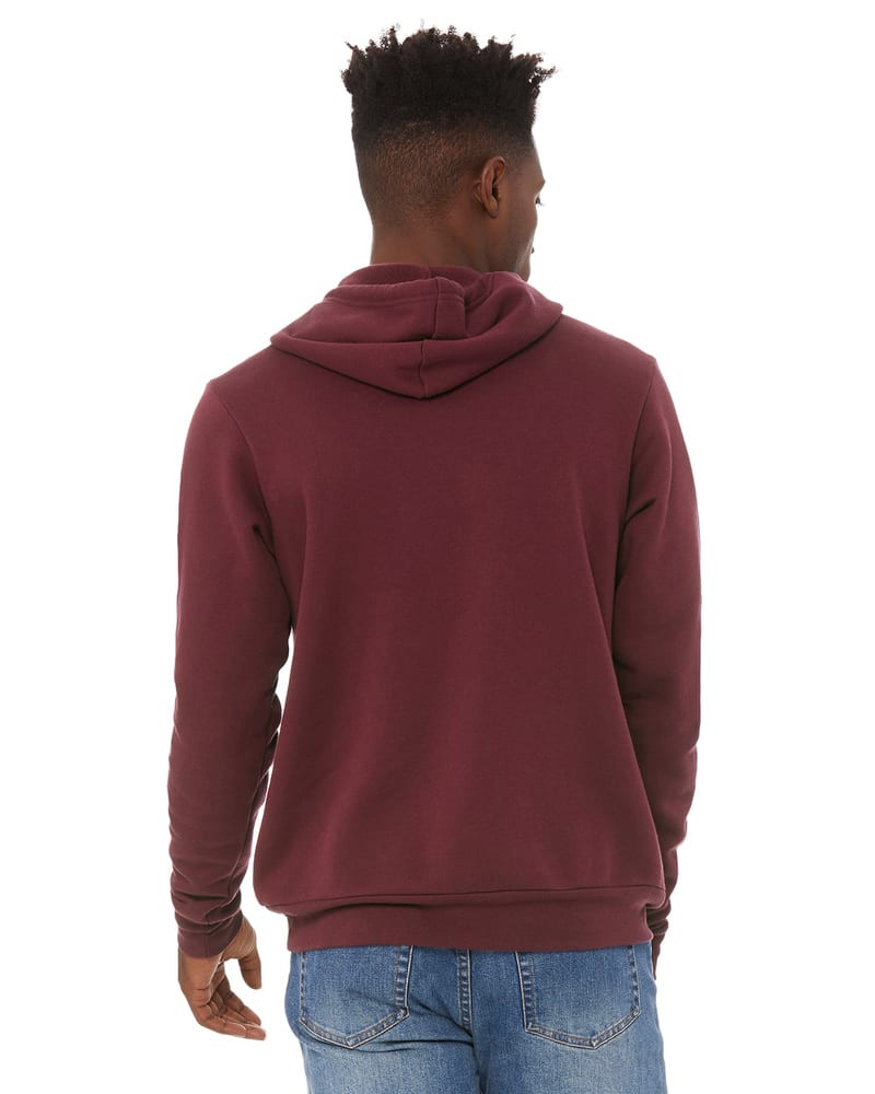 Bella+Canvas 3719 - Sudadera con capucha de forro polar de poliéster y algodón