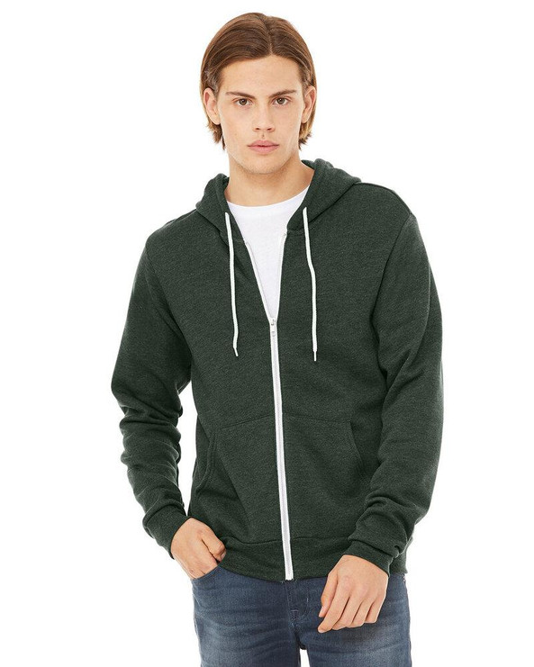 Bella+Canvas 3739 - Unisex Full-Zip Hooded Sweatshirt