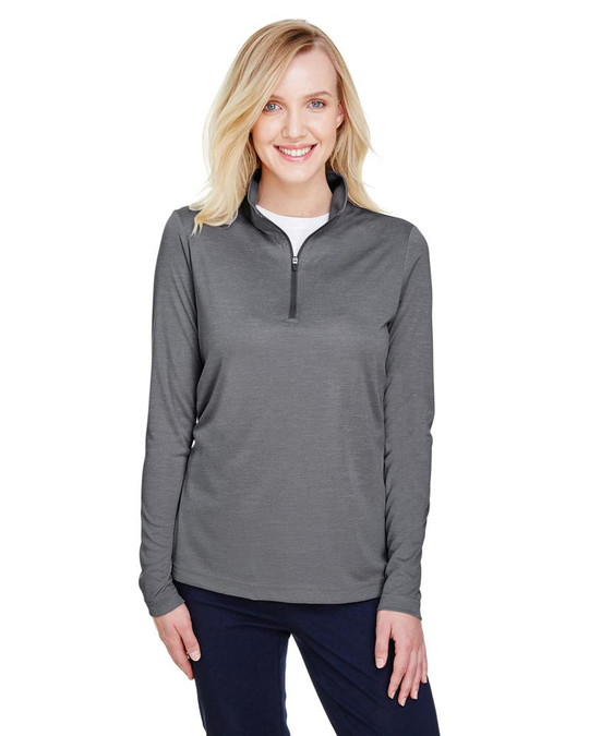 Team 365 TT31HW - Quart de zip de performance Sonic Heather pour femmes Zone