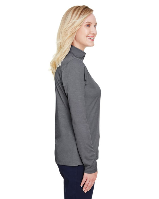 Team 365 TT31HW - Quart de zip de performance Sonic Heather pour femmes Zone