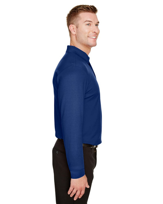 Devon & Jones DG20L - Polo à manches longues pour hommes CrownLux Performance Plaited