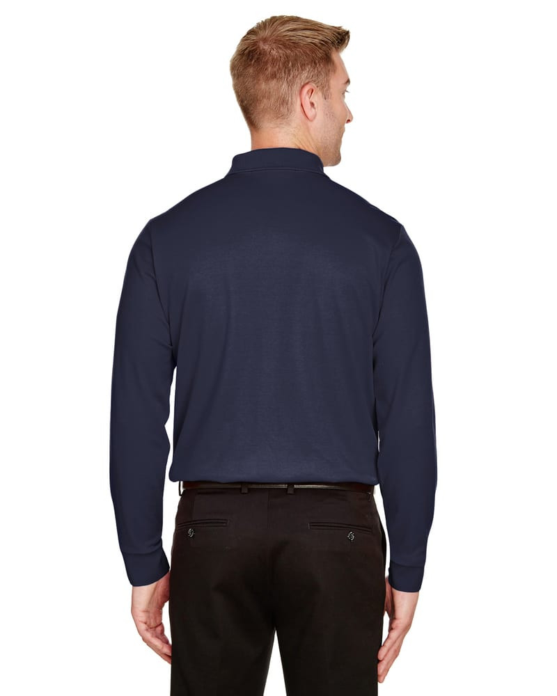 Devon & Jones DG20L - Men's CrownLux Performance Plaited Long-Sleeve Polo