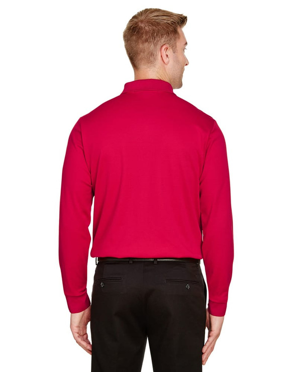 Devon & Jones DG20L - Men's CrownLux Performance Plaited Long-Sleeve Polo