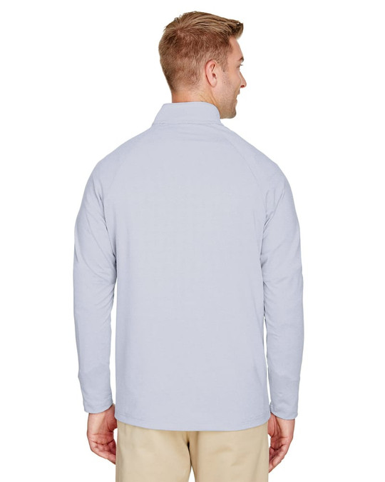 Devon & Jones DG480 - Clubhouse Micro-Stripe Quarter-Zip para hombre CrownLux Performance