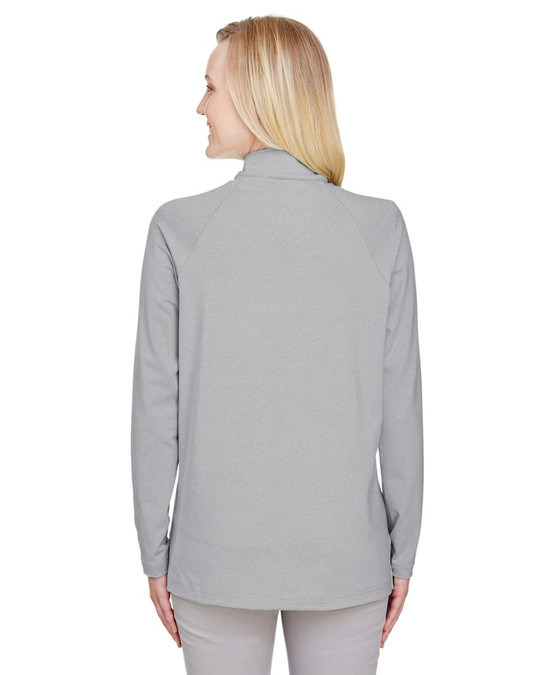 Devon & Jones DG480W - Ladies CrownLux Performance Clubhouse Micro-Stripe Quarter-Zip