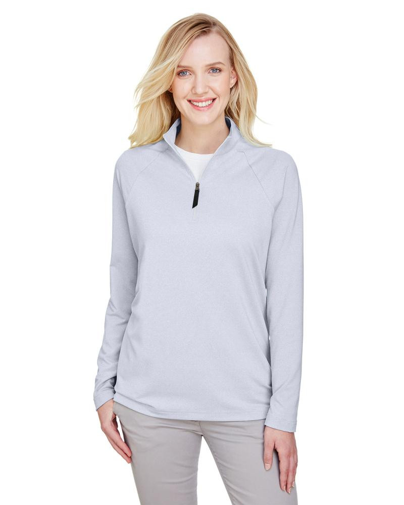 Devon & Jones DG480W - Ladies CrownLux Performance Clubhouse Micro-Stripe Quarter-Zip