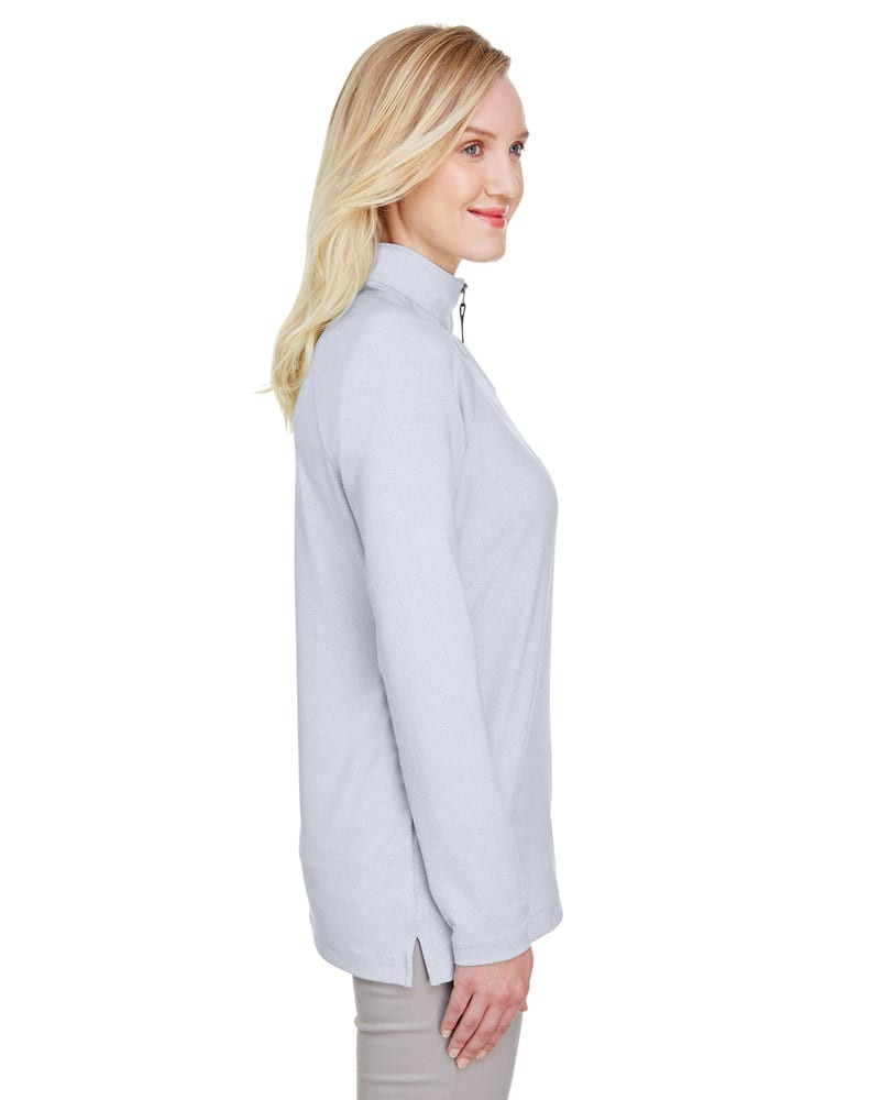 Devon & Jones DG480W - Ladies CrownLux Performance Clubhouse Micro-Stripe Quarter-Zip