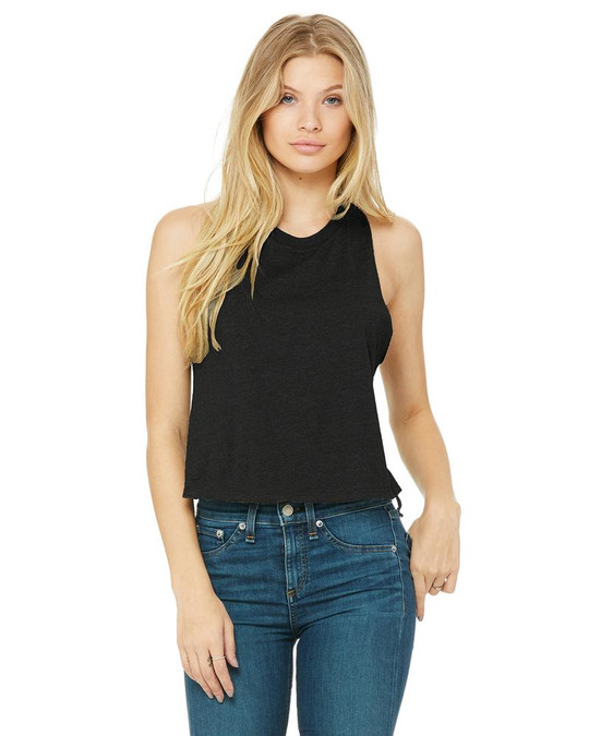 Bella+Canvas 6682 - Camiseta de Tirantes Recortada para Damas
