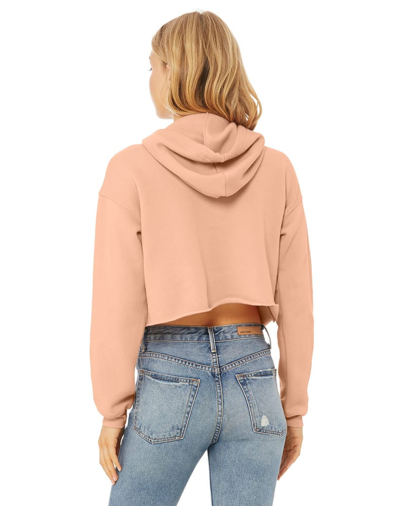 Bella+Canvas B7502 - Sudadera con capucha recortada de vellón para damas