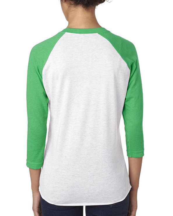 Next Level 6051 - Remera Unisex Raglan manga tres cuartos de 3 telas