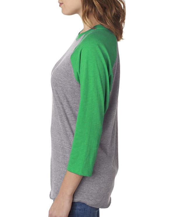 Next Level 6051 - Unisex Tri-Blend Three-Quarter Sleeve Raglan Tee