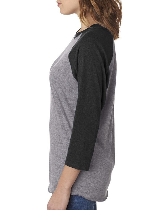 Next Level 6051 - Remera Unisex Raglan manga tres cuartos de 3 telas