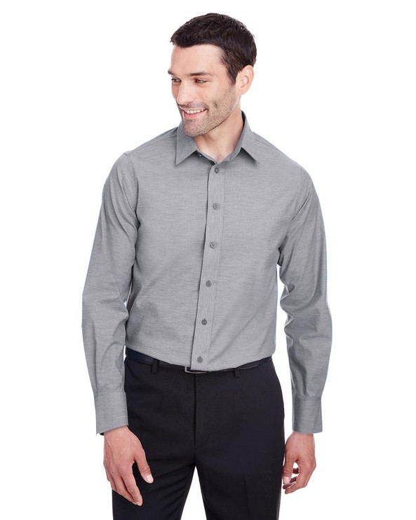Devon & Jones DG562 - Men's Crown  Collection Stretch Pinpoint Chambray Shirt