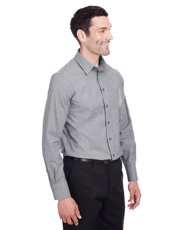 Devon & Jones DG562 - Men's Crown  Collection Stretch Pinpoint Chambray Shirt