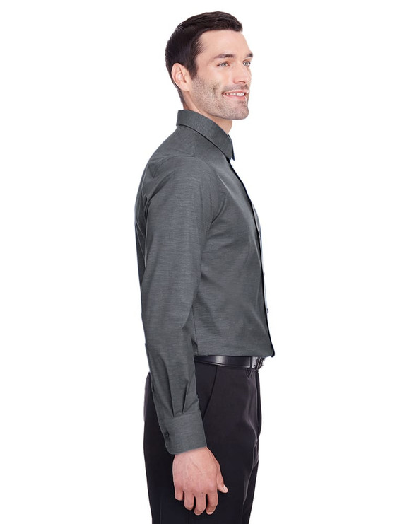 Devon & Jones DG562 - Men's Crown  Collection Stretch Pinpoint Chambray Shirt