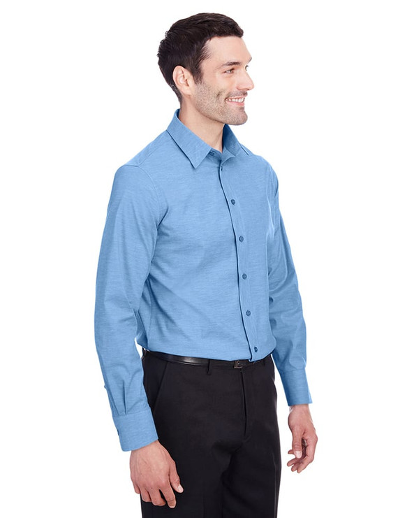 Devon & Jones DG562 - Men's Crown  Collection Stretch Pinpoint Chambray Shirt