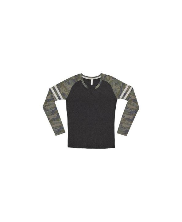 LAT Apparel LA3534 - Camiseta de manga larga LAT Vintage Fine Jersey Gameday Mash-Up para mujer