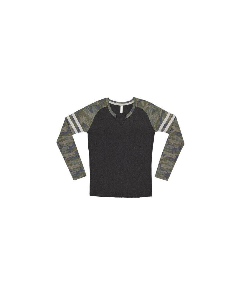 LAT Apparel LA3534 - Camiseta de manga larga LAT Vintage Fine Jersey Gameday Mash-Up para mujer
