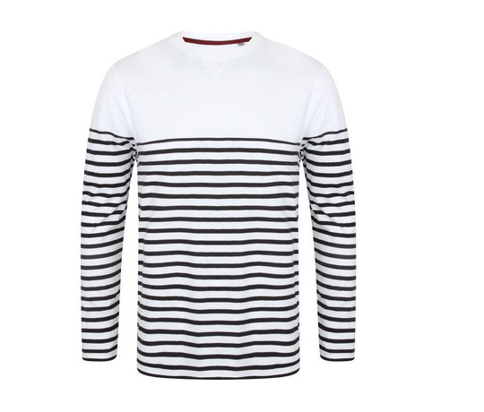 Front row FR134 - Breton Gestreept T-Shirt Met Lange Mouwen.