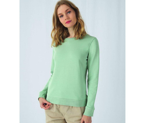 B&C BCW32B - Bio-sweatshirt voor dames met ronde hals