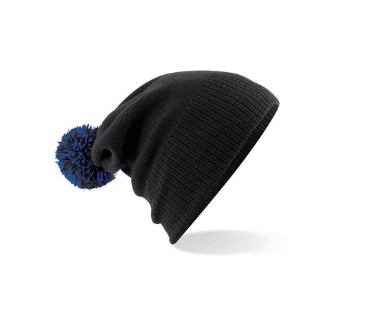 Beechfield BF450 - Cappellino con Pom Pom Bicolore