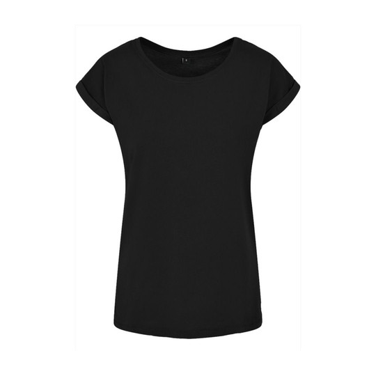 Build Your Brand BY021 - Verlenge Schouders T-shirt Dames