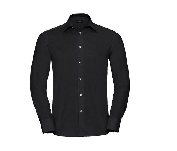 Russell Collection JZ922 - Camicia uomo Oxford maniche lunghe