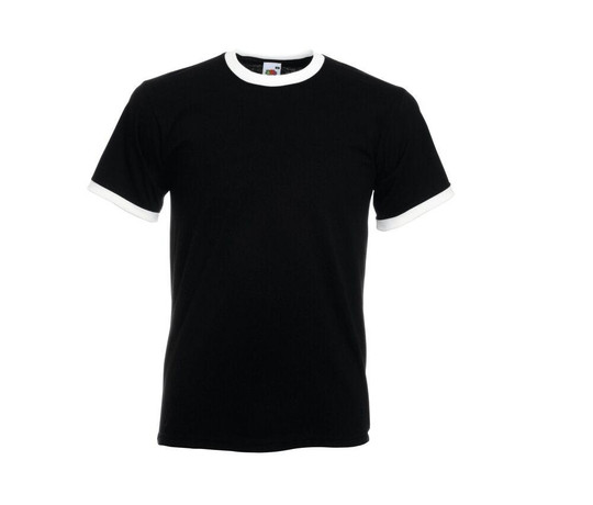FRUIT OF THE LOOM SC245 - Short sleeve t-shirt with contrasted ribs