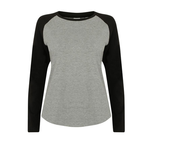 SF Women SK271 - SF Women long sleeve baseball tee-shirt