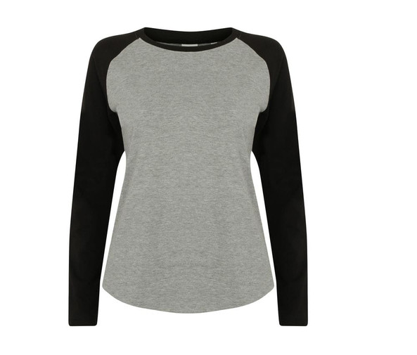 SF Women SK271 - Tee-shirt baseball manches longues femme