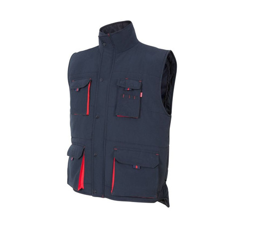 VELILLA V5902 - zweifarbige wattierte Weste mit mehreren Taschen